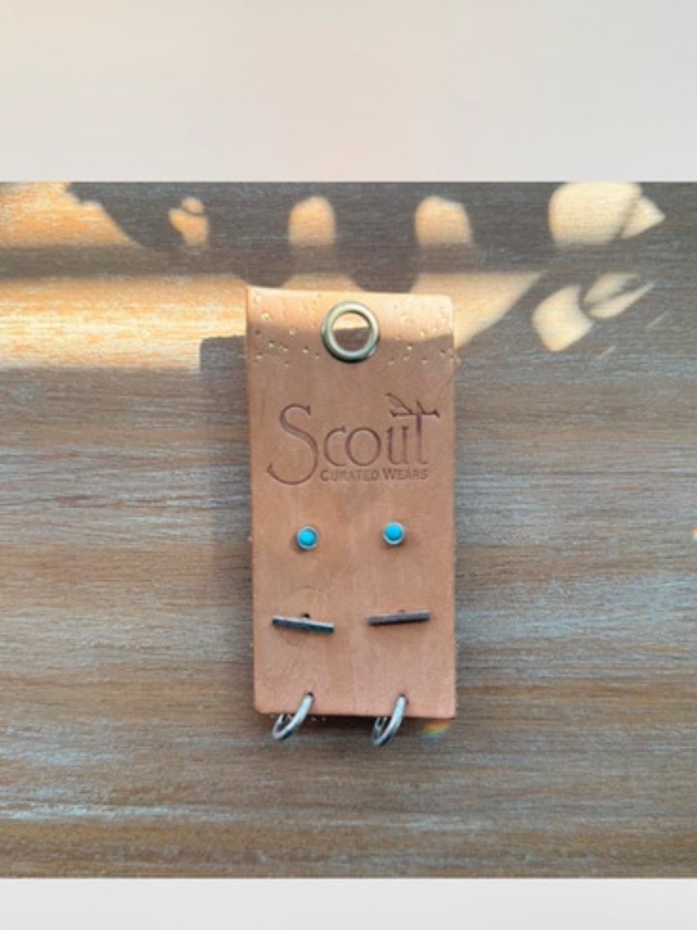 Scout Kids Turquoise Studs and Silver Mini Hoop Earring Set